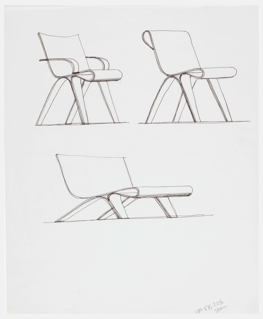 Drawing, Three Chair Designs, n.d.