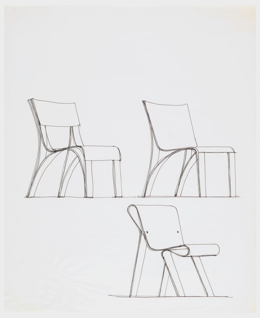 Drawing, Three Chairs for Plycraft, n.d.