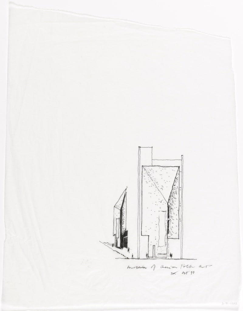Drawing, Elevation Perspective, Museum of American Folk Art, New York City, October 1997