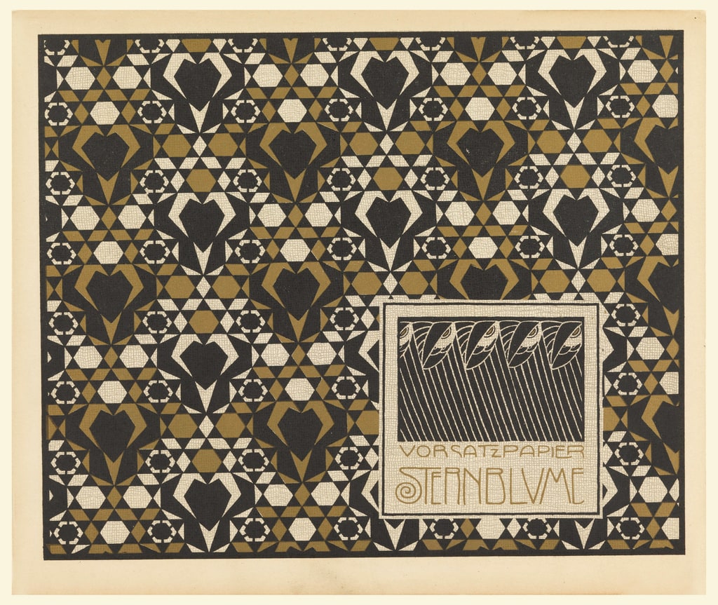 Print, Vorsatz Papier Sternblume (Star Flower Book End Paper), plate 2, in Die Quelle: Flächen Schmuck (The Source: Ornament for Flat Surfaces), 1901