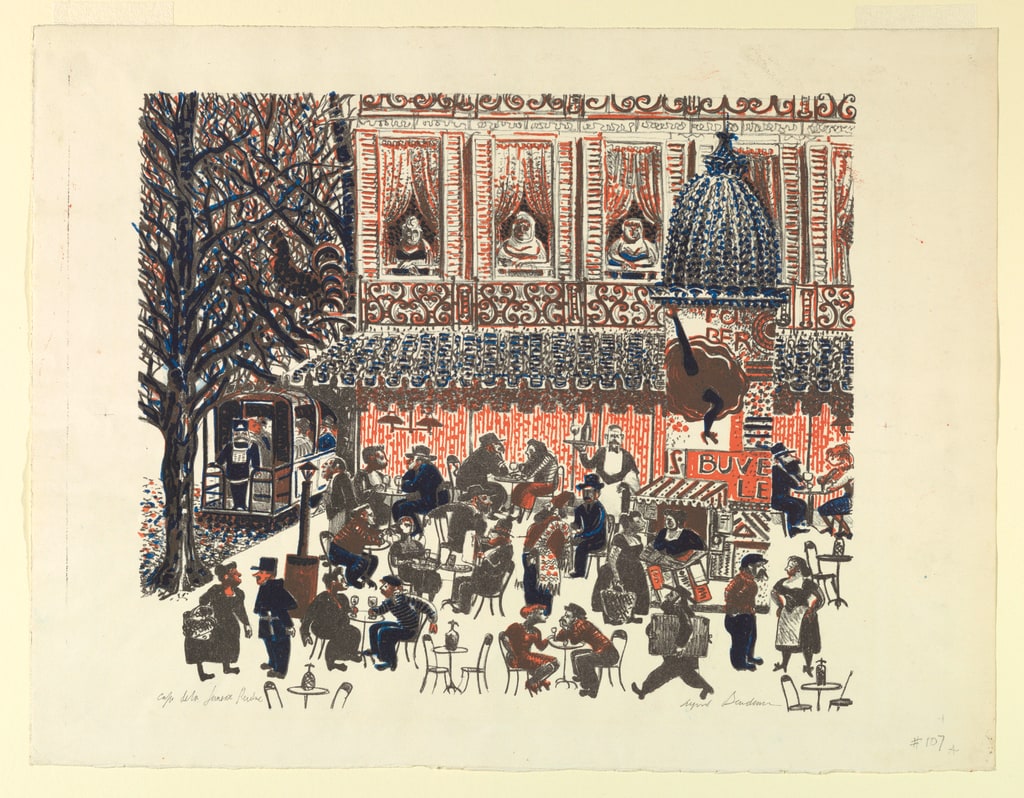 Print, Caf  de la Jeunesse Perdu, 1950