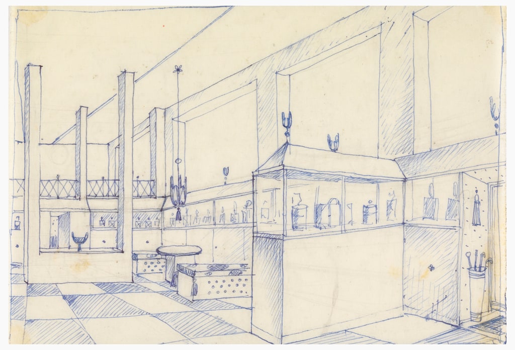 Drawing, Design for Restaurant Lounge, 1950–70