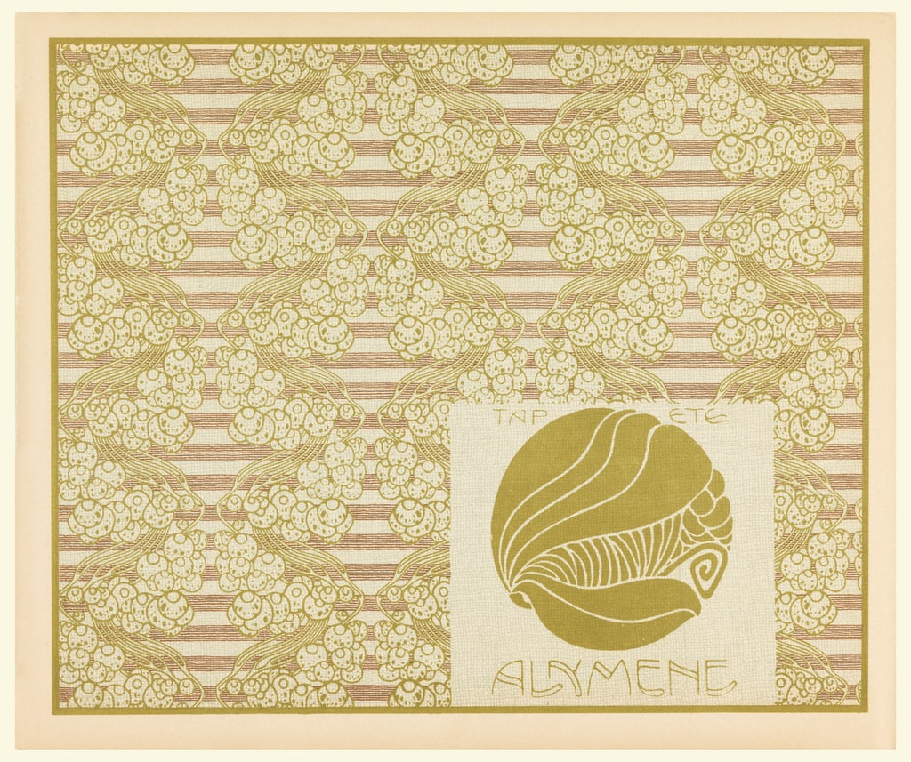 Print, Tapete Alymene (Alymene Wallpaper), plate 29, in Die Quelle: Flächen Schmuck (The Source: Ornament for Flat Surfaces), 1901