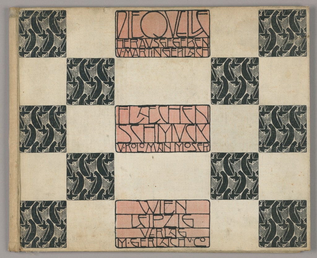 Print, Portfolio cover from "Die Quelle:  Flächen Schmuck" [The Source:  Flat Ornament], Vienna:  Verlag M. Gerlach, 1901, 1901
