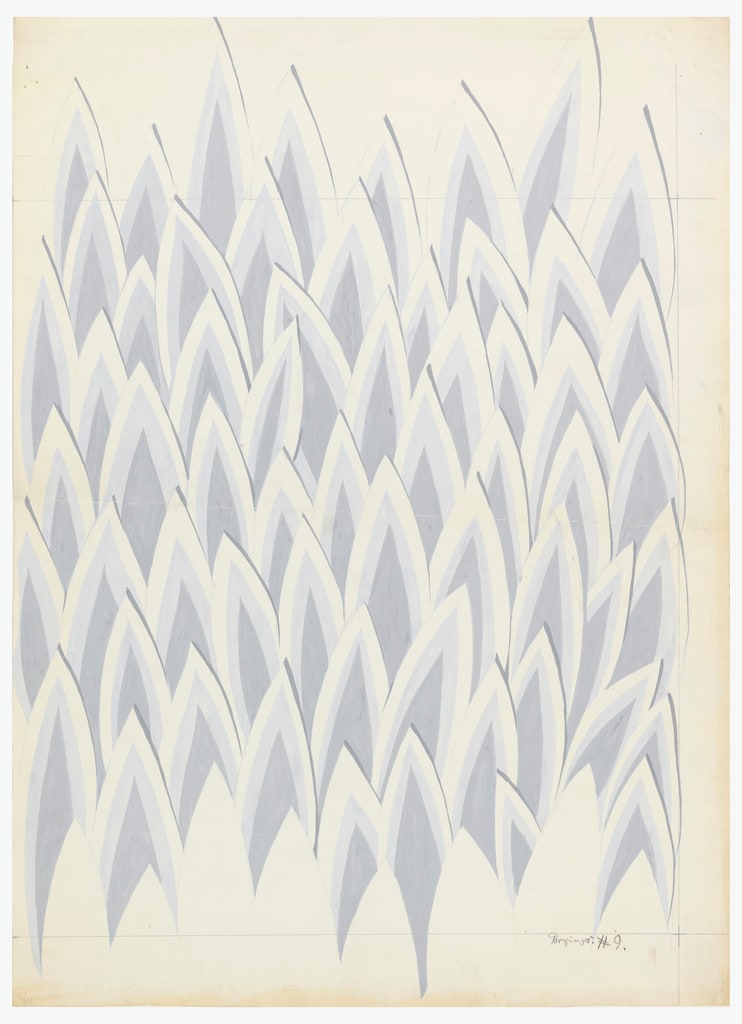 Drawing, Stylized Leaf Pattern, Wallpaper Design, 1950–70