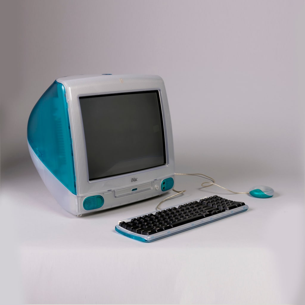 iMac Computer With Keyboard And Mouse, 1999