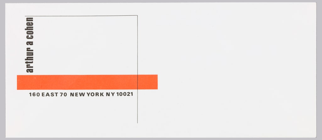 Envelope, Arthur A. Cohen