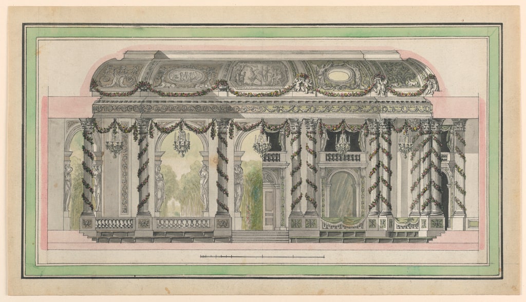 Drawing, Design for the Ballroom of the Royal Palace at Warsaw as Decorated for a Festivity, ca. 1765