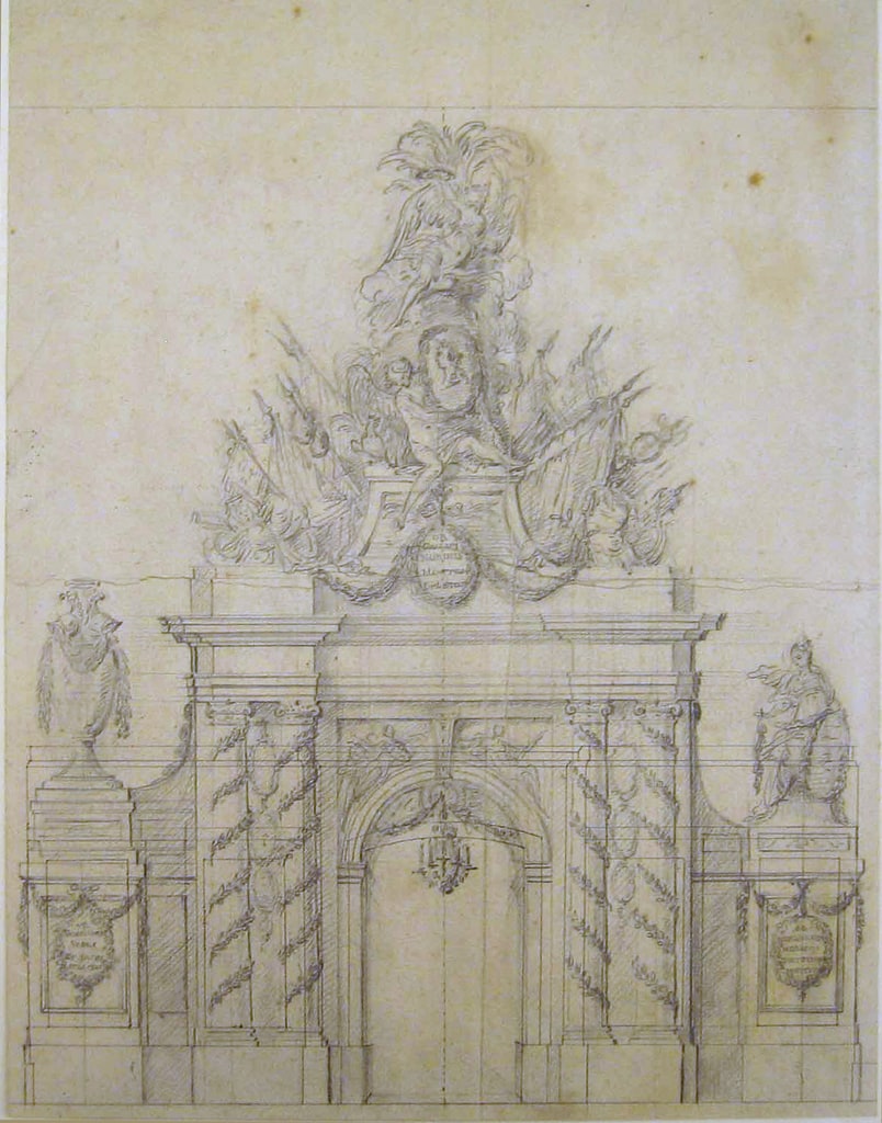 Drawing, Project for a painted decoration in honor of a French general who had been governor of a crown prince, 1760–90