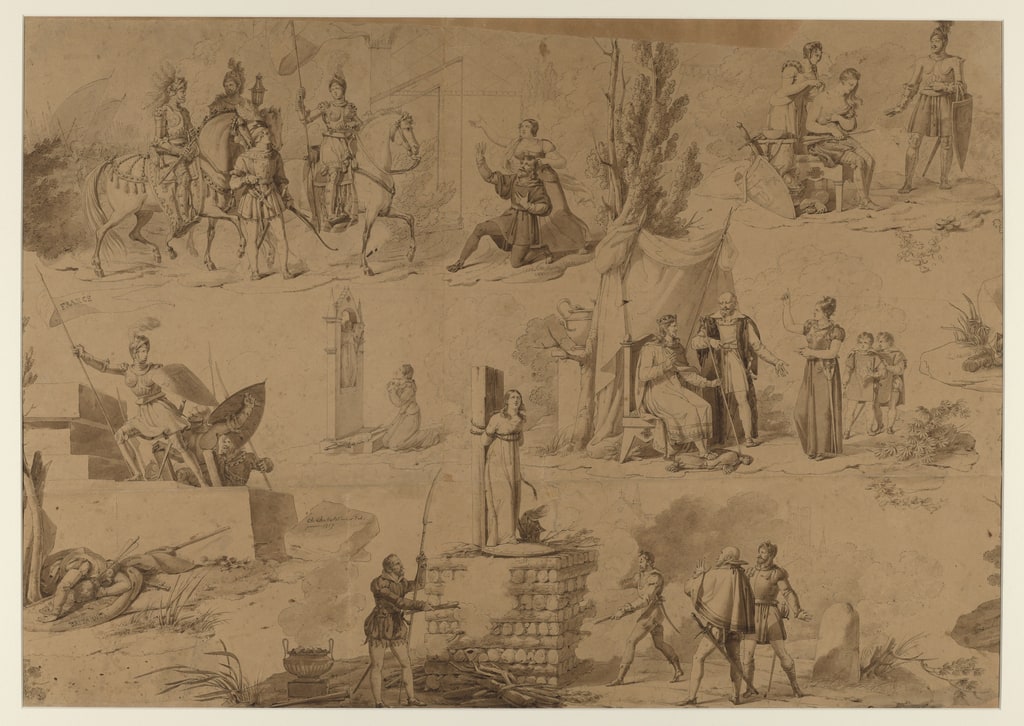Drawing, Six Scenes from the Life of Jeanne d'Arc, 1817
