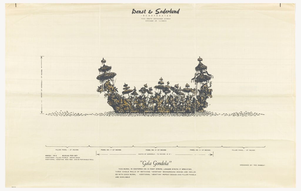 Mural Miniature, Gala Gondola, 1959