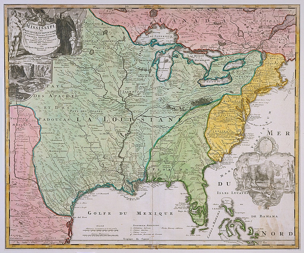 Print, Map of Louisiana (Mississippi), after 1718