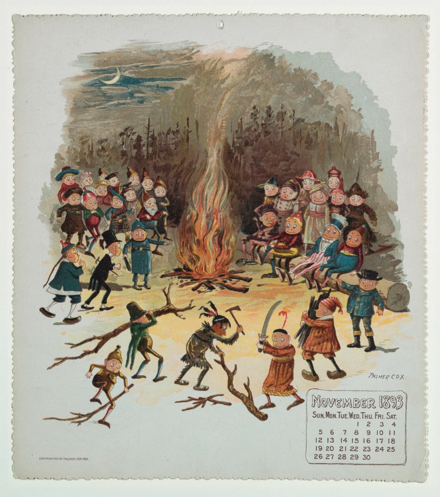 Print, Calendar page, November 1893, 1892
