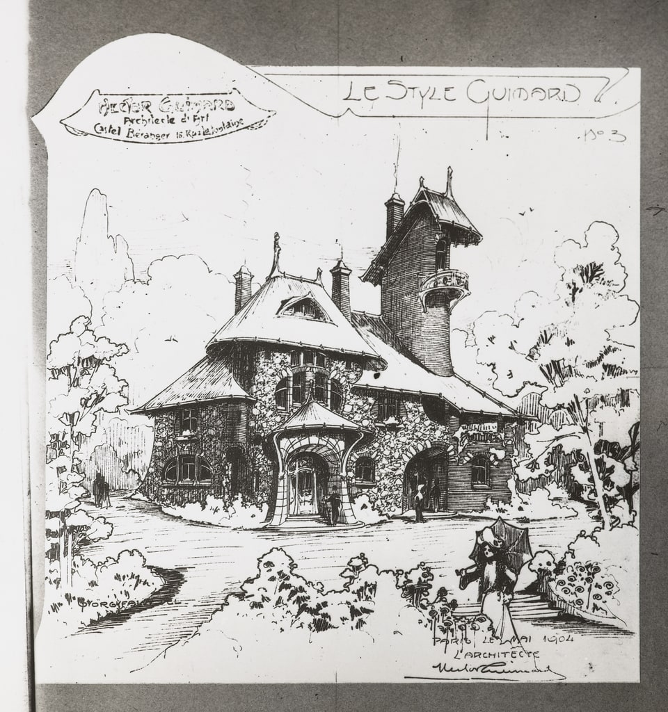 Photograph, Exterior of Castel d'Orgeval, Overview of Main Facade, 1904