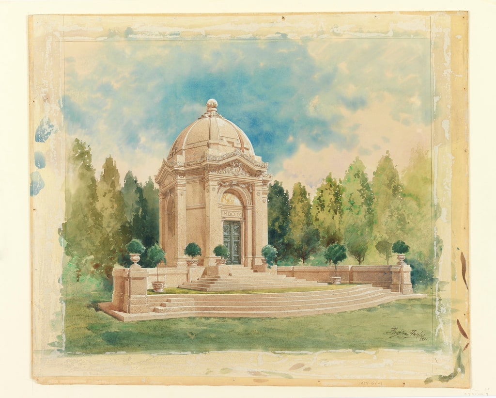 Drawing, Rendering for Bliss Family Mausoleum, 1901