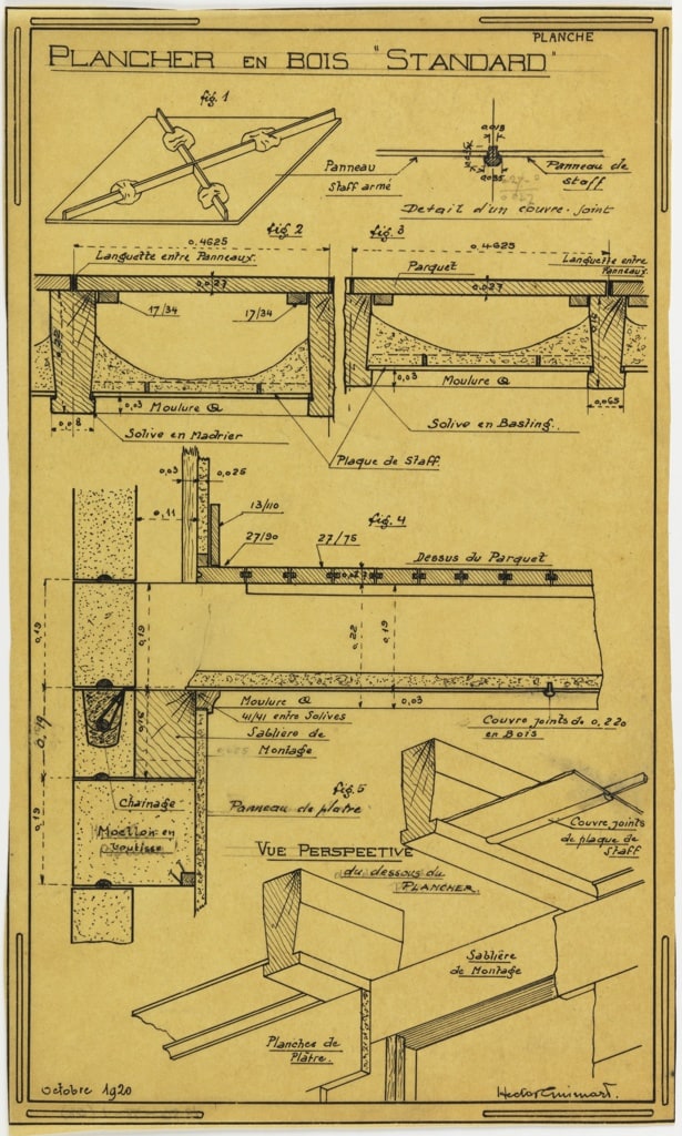 Drawing, Design for a Mass-operational House Designed by Hector Guimard, 1920