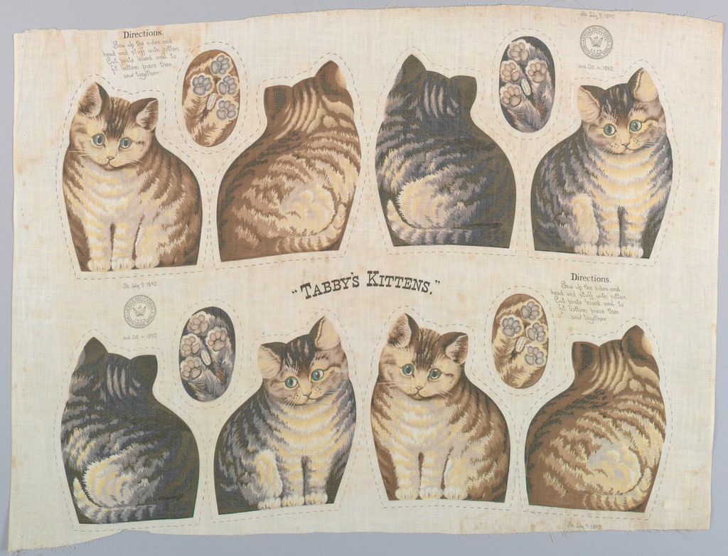 Textile, Tabby's Kittens, 1892