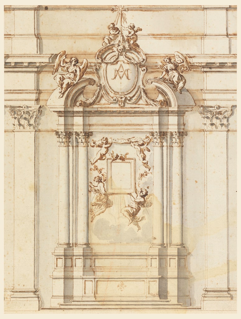 Drawing, Design for an altar of the Virgin, 1775–80