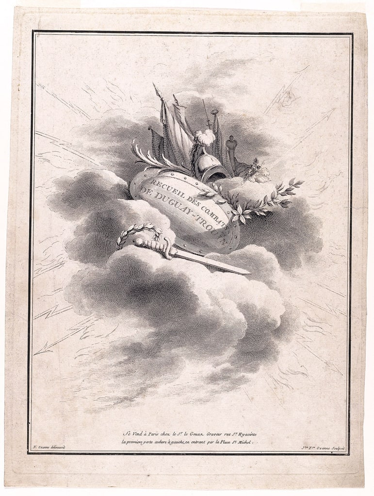 Print, Title Page of a Set of Representations of Battles Fought by Rene Duquay-Trouin (1673–1736), ca. 1775