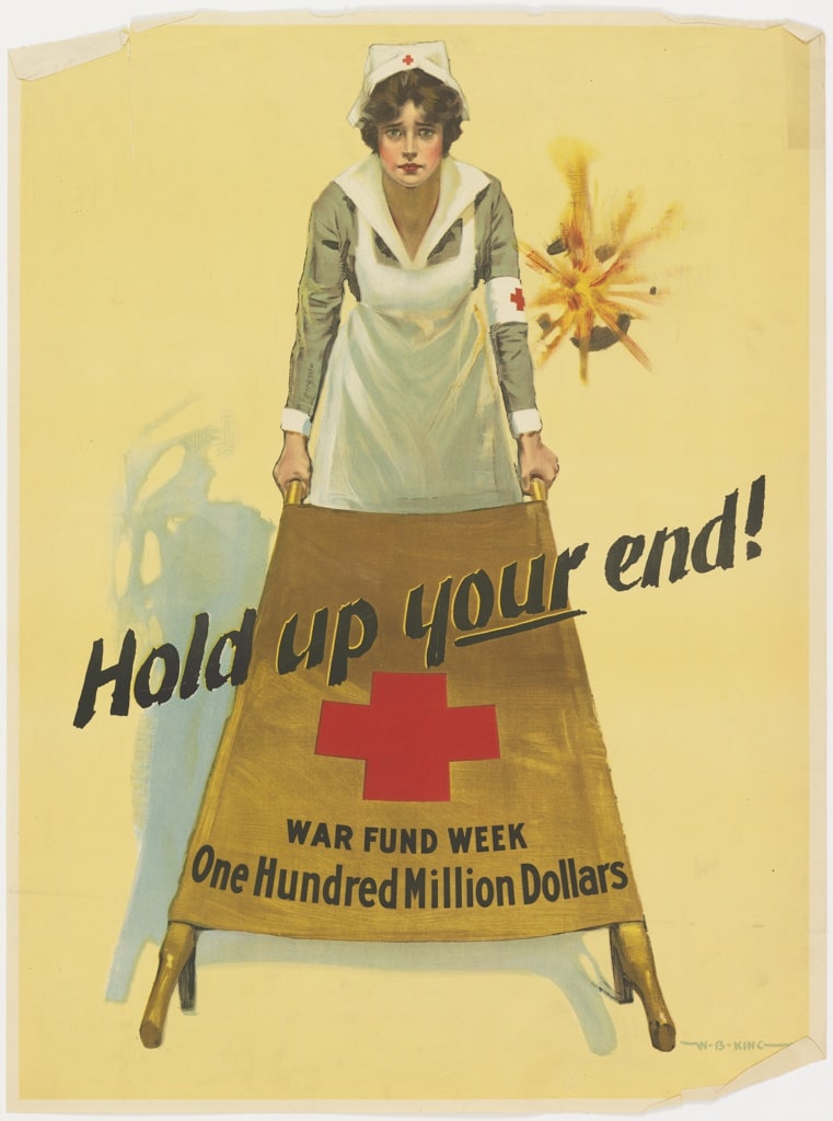 Poster, Hold Up Your End! Red Cross, ca. 1917?