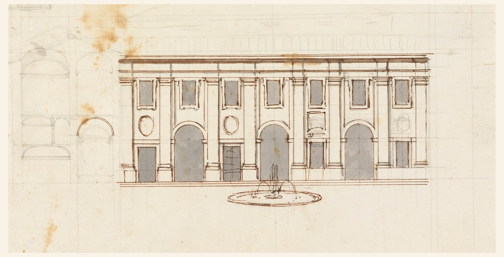 Drawing, Sketch, for an office building (possibly Villa Albani), ca. 1725–75