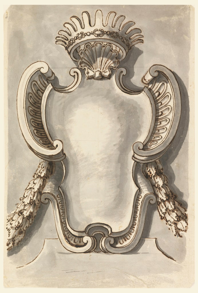 Drawing, Design for an escutcheon, ca. 1725
