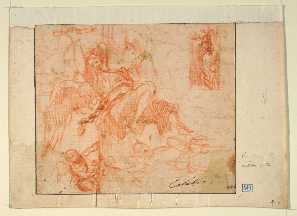 Drawing, Flying Angel and Other Figures, 1661–66