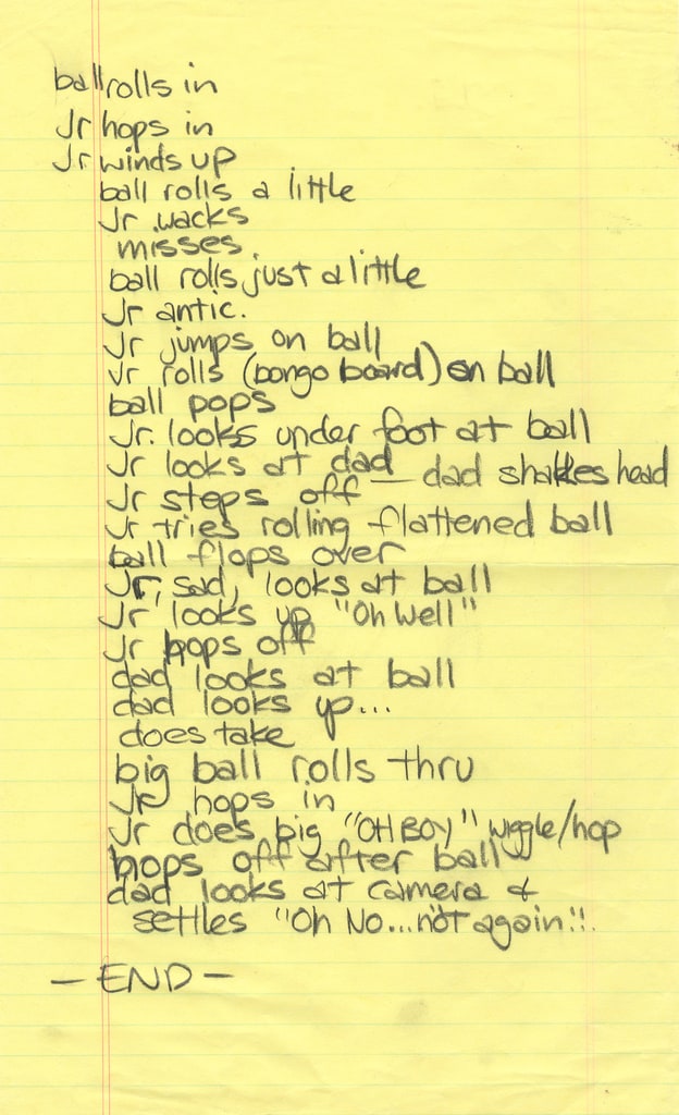Luxo Jr. Script, Luxo Jr., 1986
