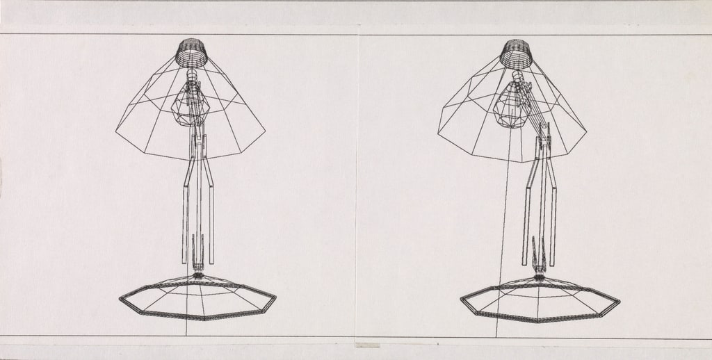 Concept Art, Luxo Wireframes, Luxo Jr., 1986