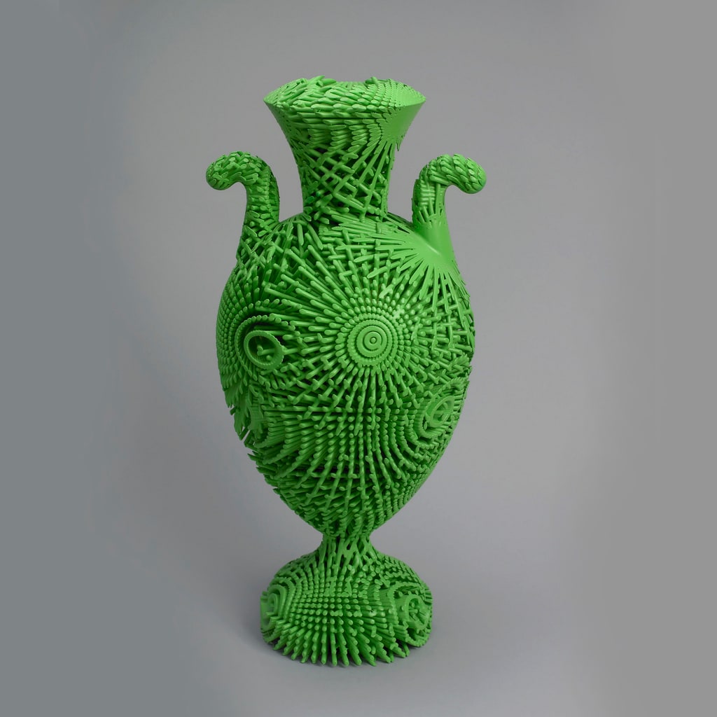 Tall Green Bloom Urn, 2012
