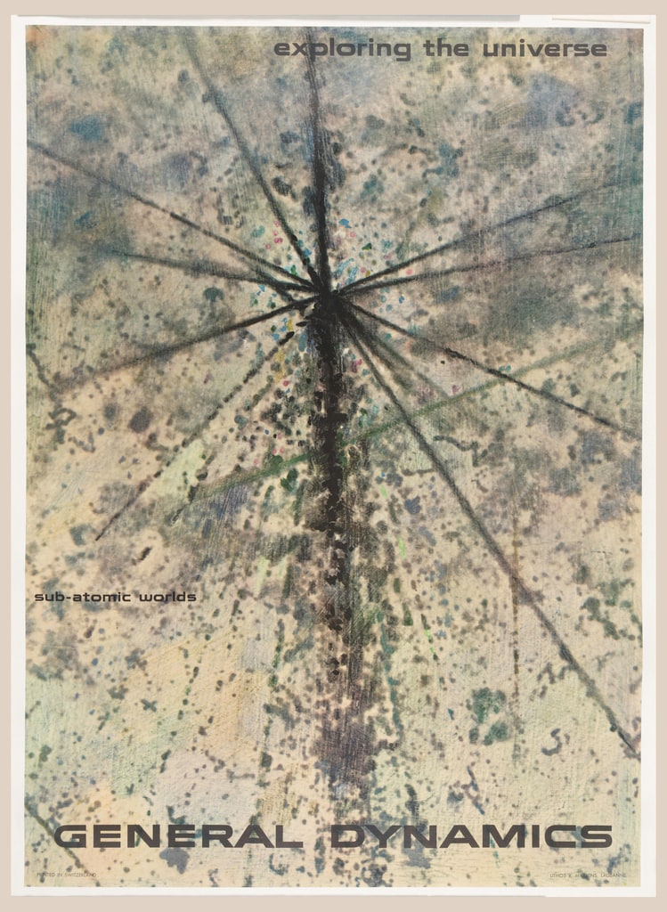 Poster, Exploring the Universe, Sub-Atomic worlds, General Dynamics, ca. 1955