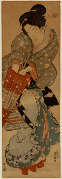 Courtesan Black Obi with Bats