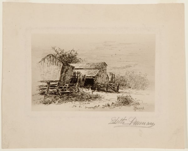 Untitled (Farm buildings) / Corn Cribs, Bathgate Farm, Fordham, NY