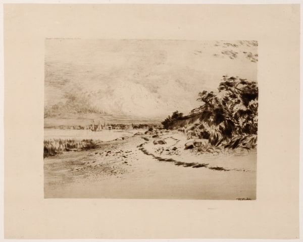 Untitled (Seaside, sand dunes, sailboats)