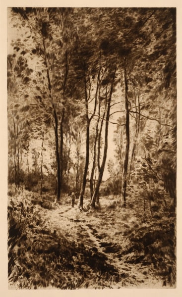 Untitled (Landscape with hunter)