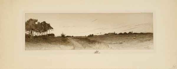 Untitled (Western landscape, house with clothesline)