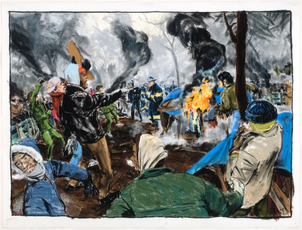 Tent City Burning