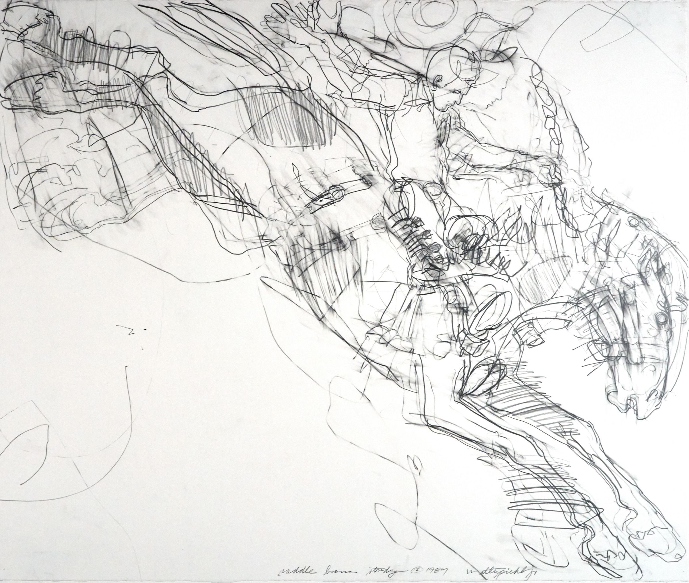 Saddle Bronc Study [Horse Facing Right]