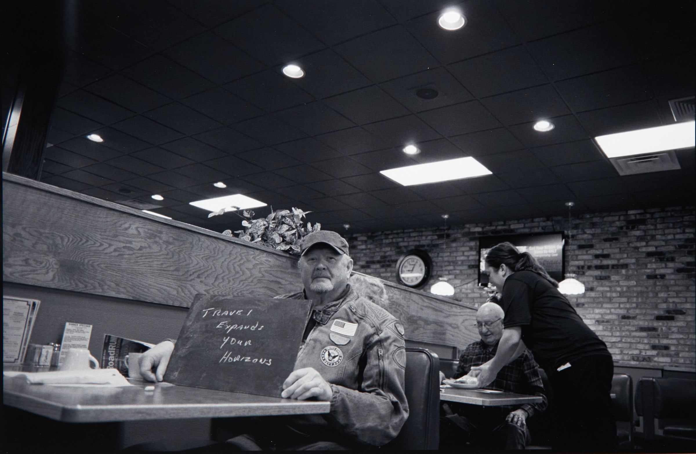Hidden Fargo in Plain Sight suit; Duane, Mom's Diner
