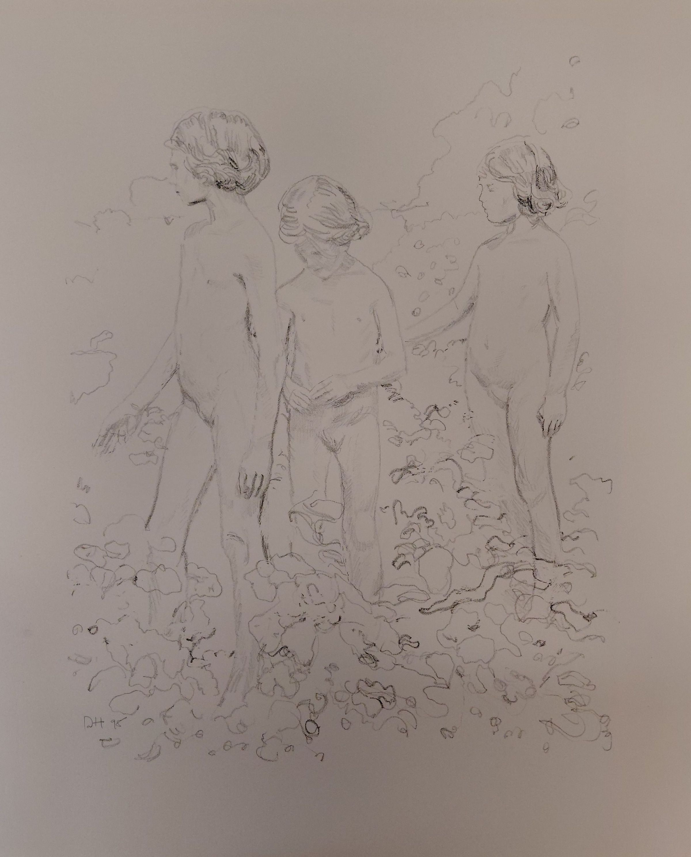 Untitled (life study - 3 girls)