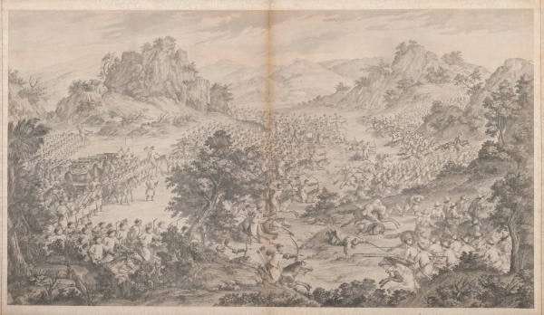 Battle Scene of the Chinese Campaign in Ili
