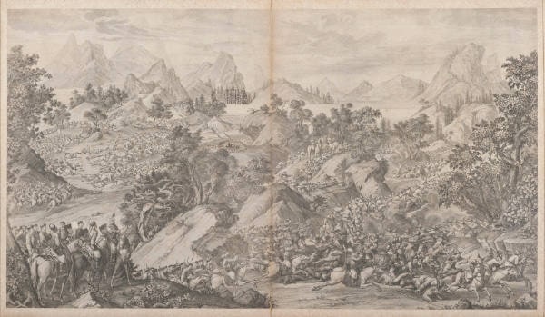 Battle Scene of the Chinese Campaign in Ili