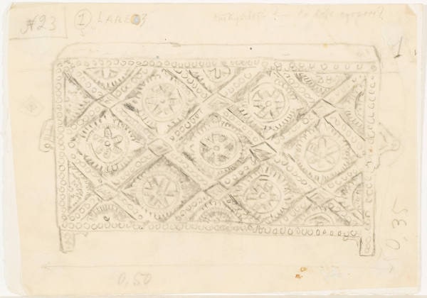 Design for a Laretz (Chest) for the Ballet "Bogatyri"