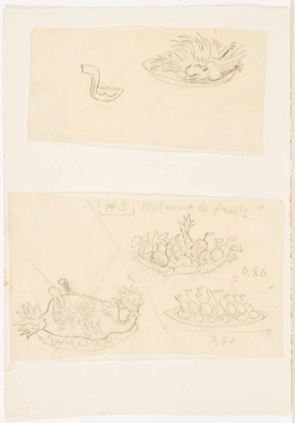 Design for Fruit Dishes for the Ballet "Bogatyri"