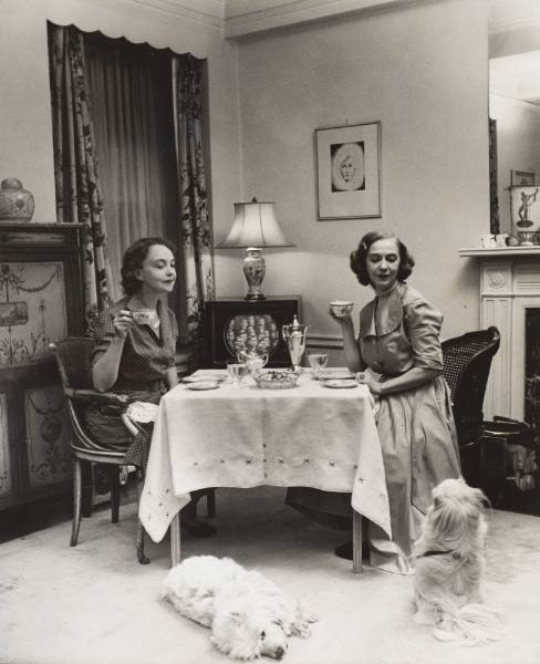 Gish Sisters Having Tea