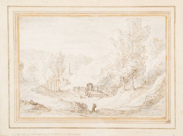 Landscape with a Fountain in the Environs of Marino?