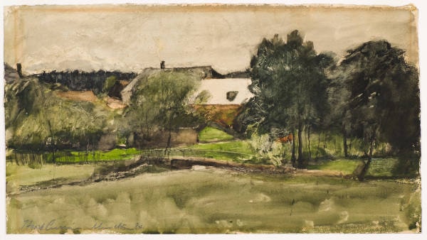 Landscape with Bridge and Houses