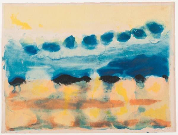 Landscape with Blue Clouds