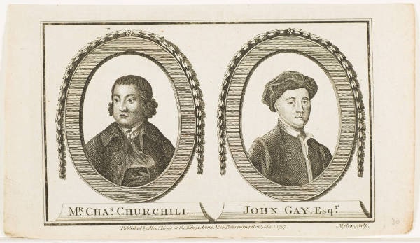 Mr. Chas. Churchill / John Gay, Esq.