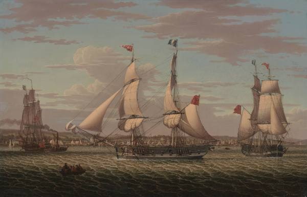 Ships off Greenock, Scotland